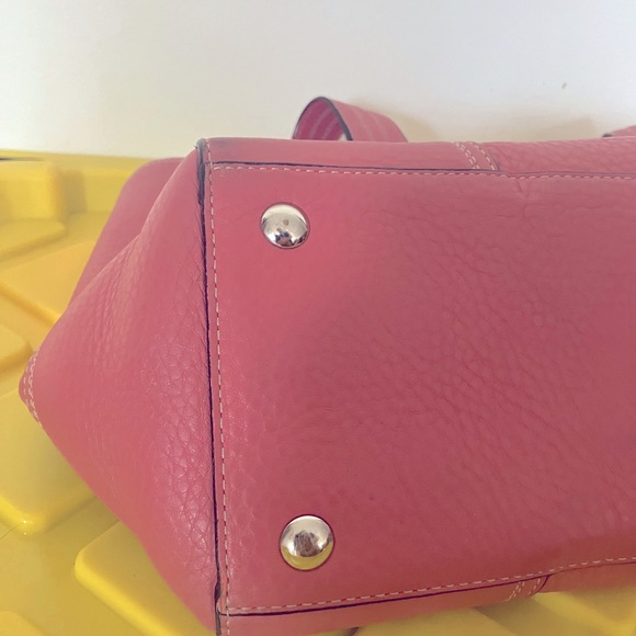 Vintage Coach bag Pebbled Leather Tote Purse Handbag #F13960 - Pink/mauve - Picture 13 of 16